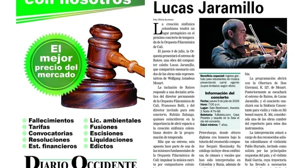 Diario Occidente destacó el estreno de «Raíces Concertantes»